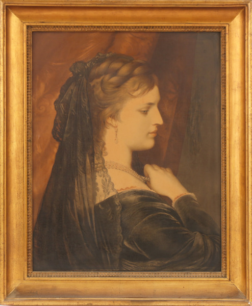 Delvis bemålat oljetryck, 18/1900-tal