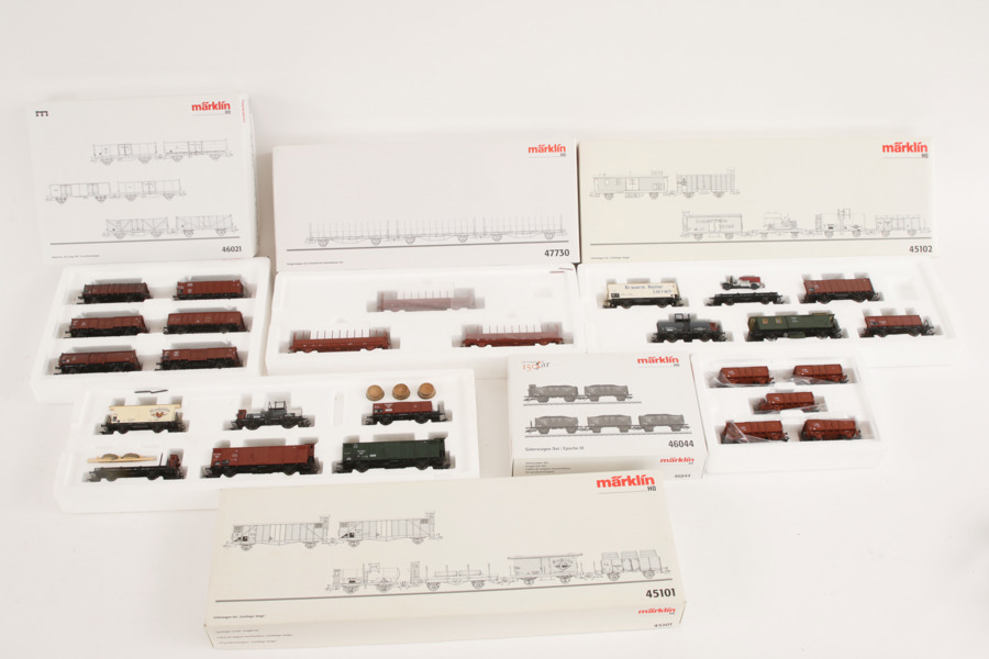 Kartonger med vagnar 5st, Märklin