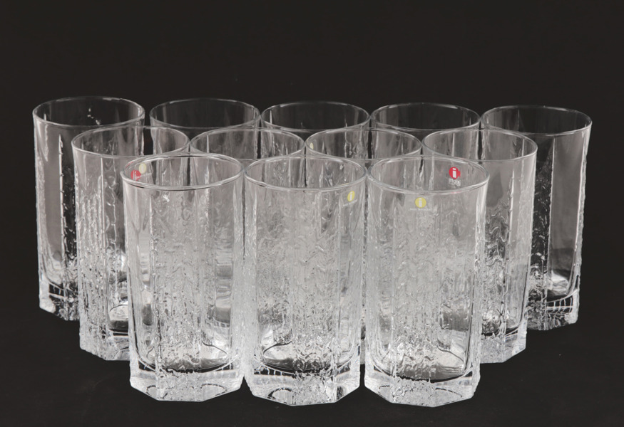 Grogglas 12st, "Kalinka", Timo Sarpaneva för Iittala