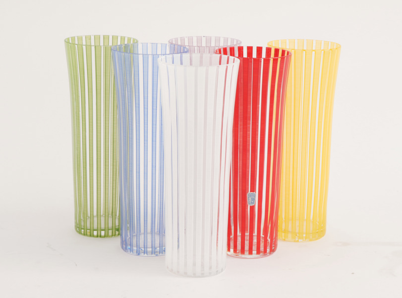 Saftglas 6st, "Strikt", Bengt Orup för Johansfors