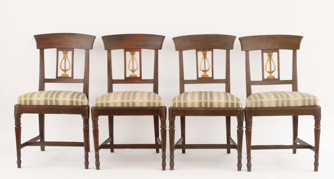 Stolar 4st, Stockholmsarbeten i empire av Anders Hellman d.y., 1800-talets början