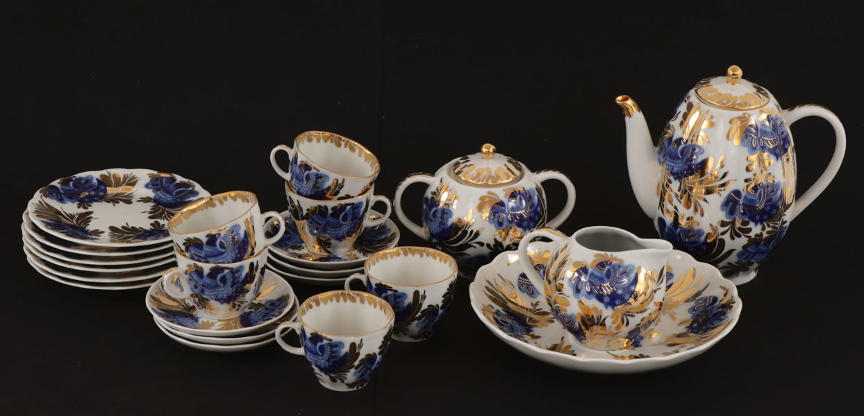 Kaffeservis, "Golden Garden", Lomonosov, Ryssland