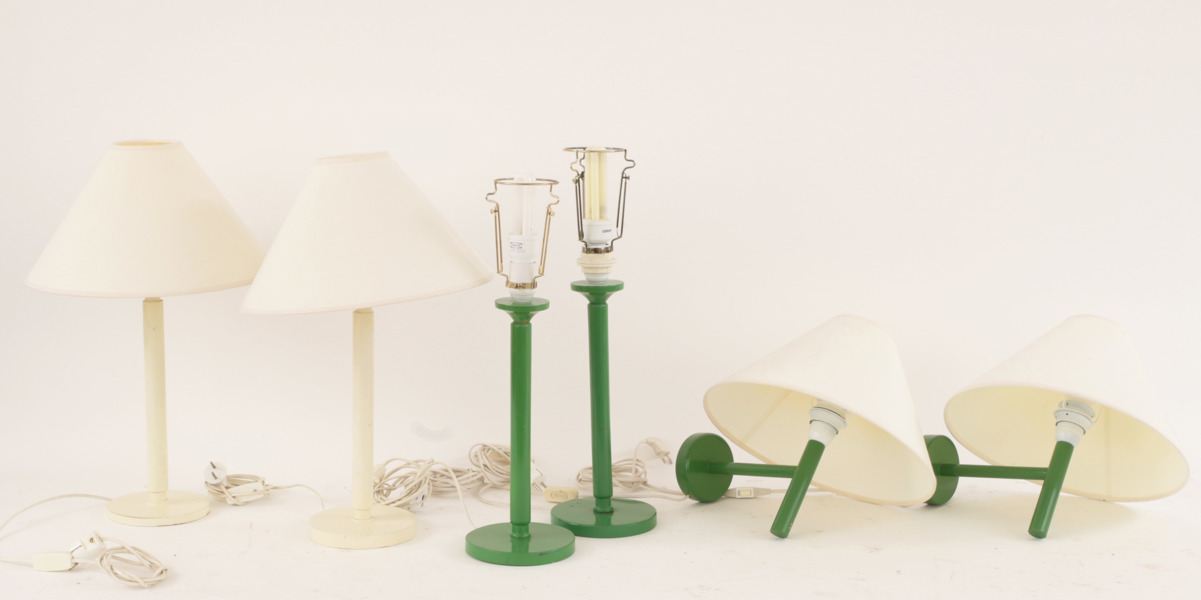 Belysning 6 delar, GB Solbackens Svarveri, 1900-talets andra hälft