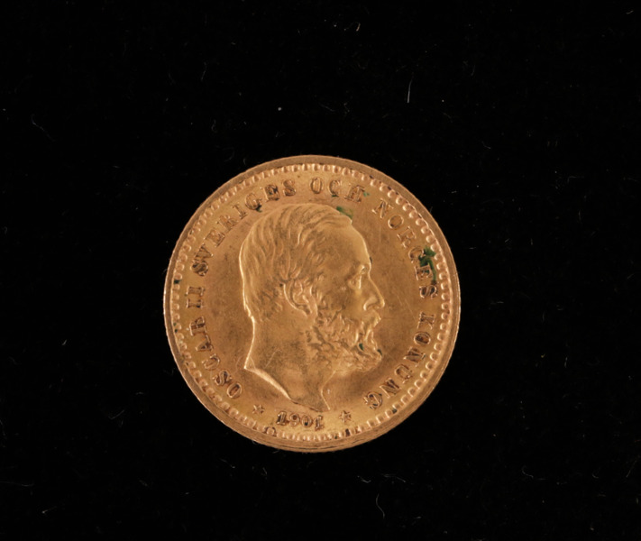 Guldmynt, 5 kronor, Oscar II, 1901