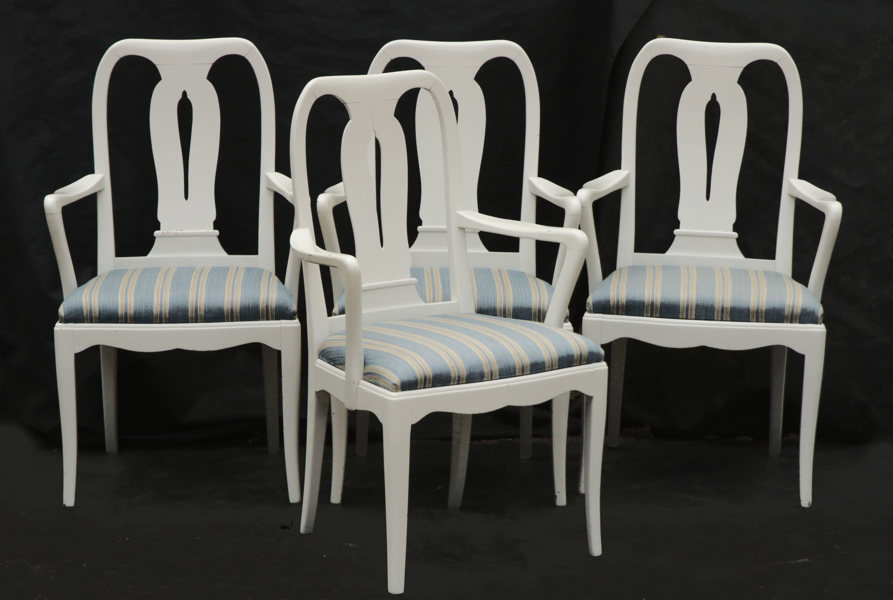 Karmstolar 4st, "Brunnsviken", Carl Malmsten