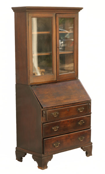 Skrivskåp med vitrin, 1800-tal