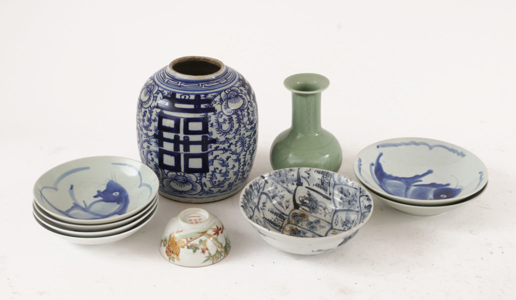 Orientaliskt porslin 10 delar