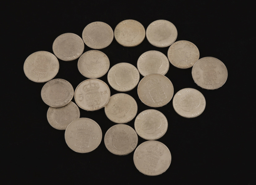 Parti svenska silvermynt