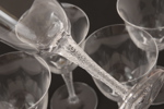 Vitvinsglas 6st, "Treves", Lalique, Frankrike