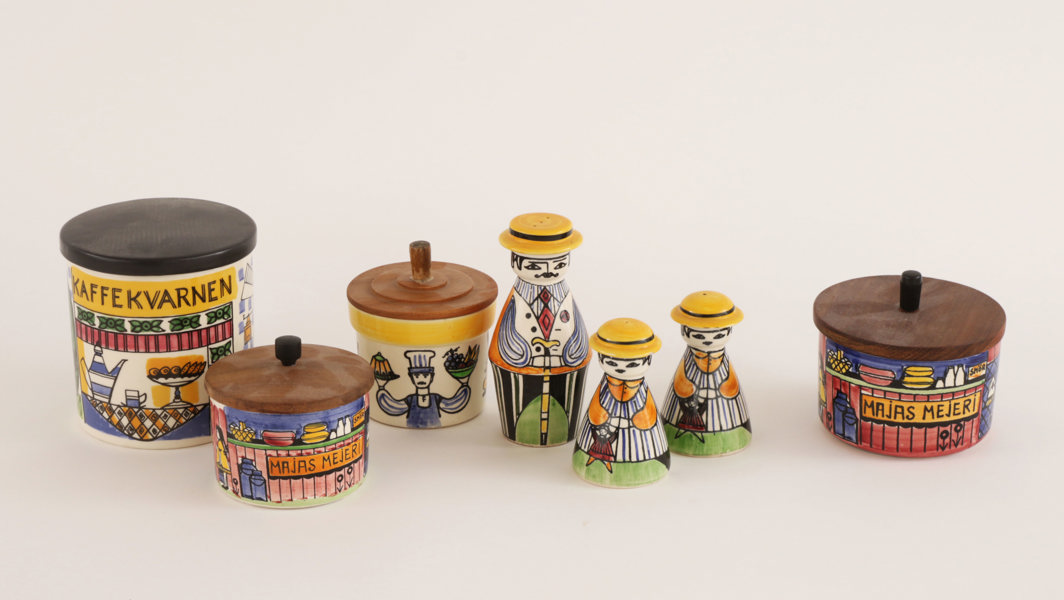 Porslin 7 delar, Anita Nylund för JIE Gantofta