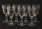 Vitvinsglas 8st, modell Rydberg, 1900-talets början