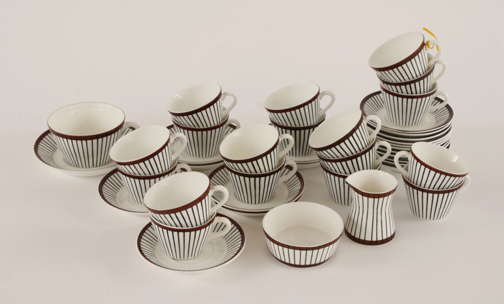Kaffeservisdelar, "Spisa Ribb", Stig Lindberg för Gustavsberg