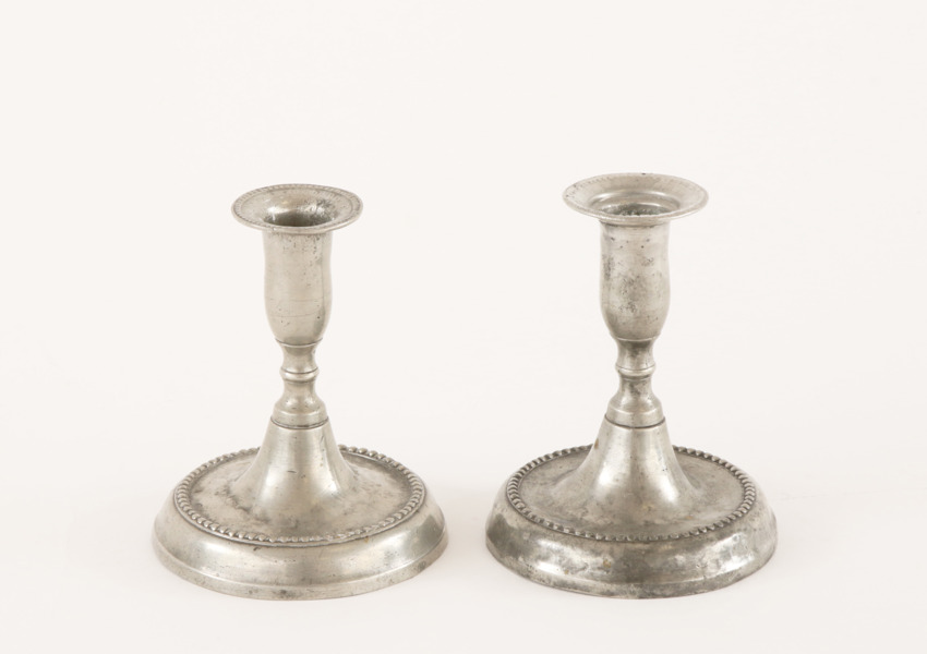 Ljusstakar ett par, tenn, 1795
