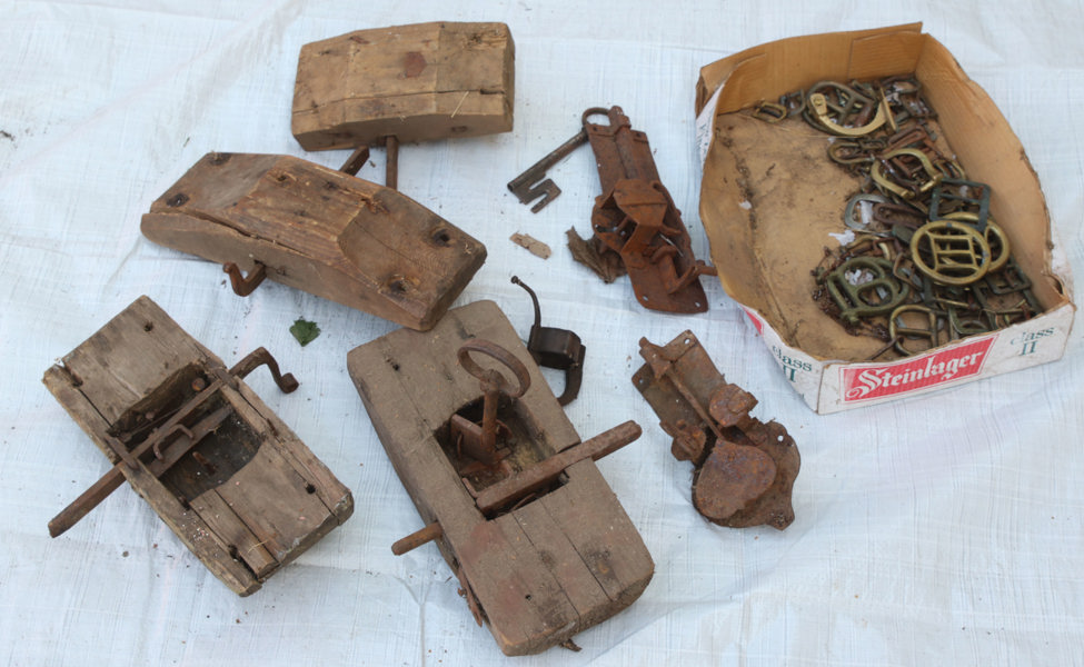 Parti lås, nycklar och spännen, 17/1800-tal