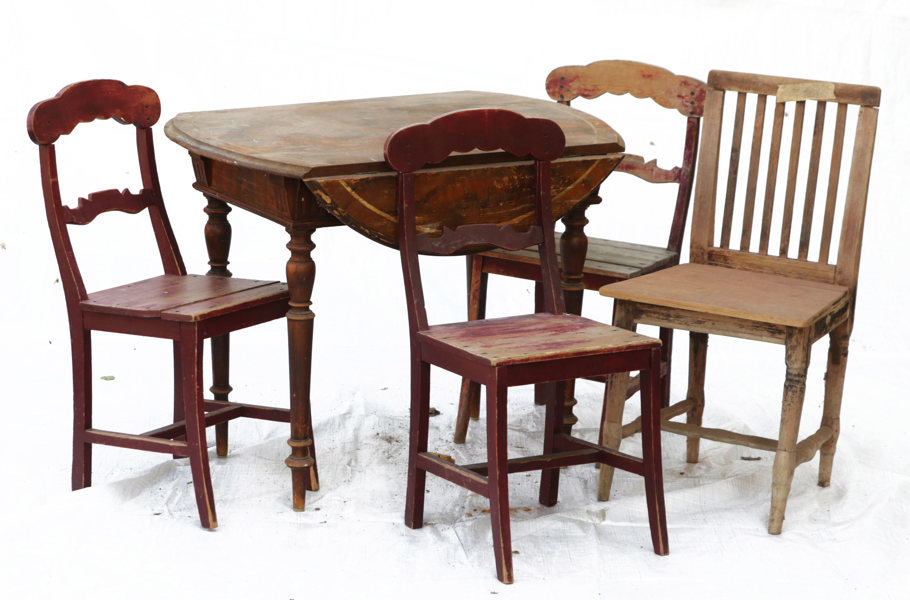 Möbler 5 delar, 1800-tal