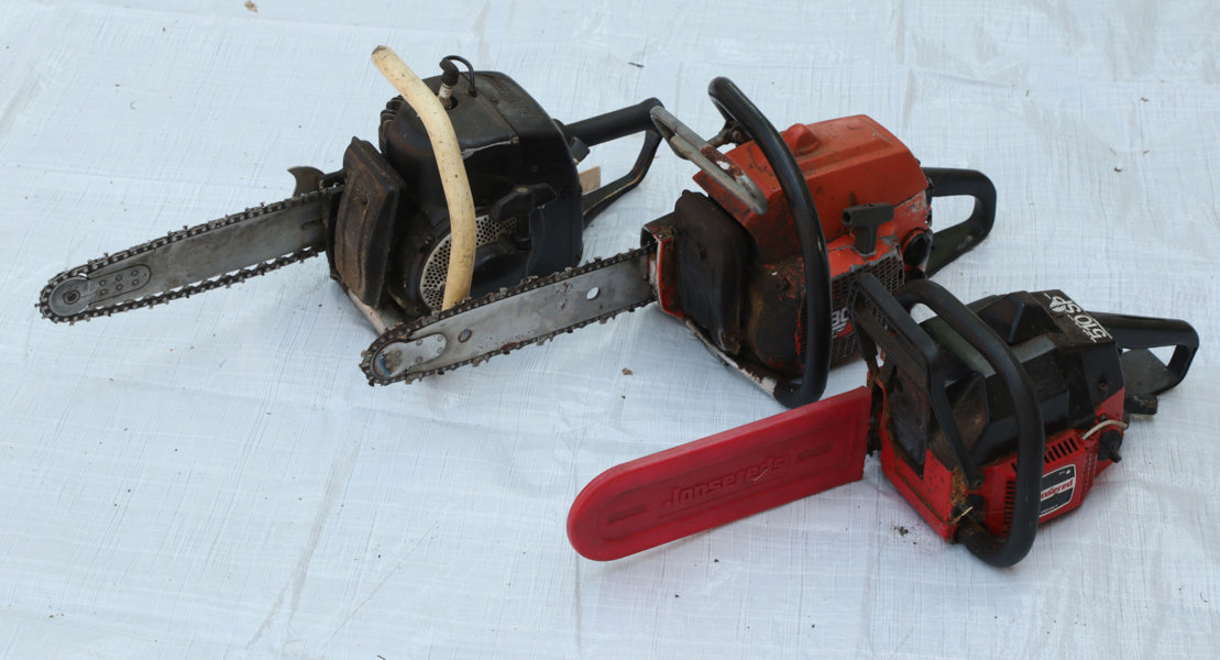 Äldre motorsågar 3st, bl.a. Jonsered