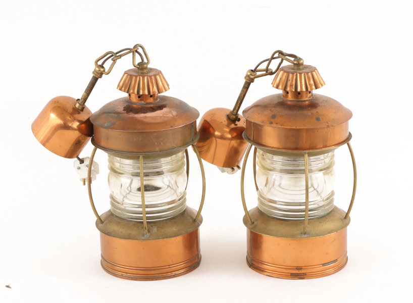 Lyktor ett par, nautisk stil, 1900-talets andra hälft