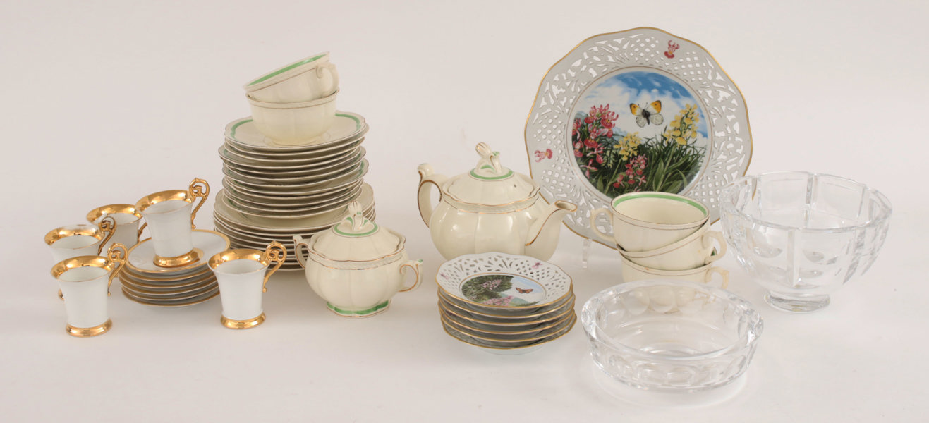 Parti porslin och kristall