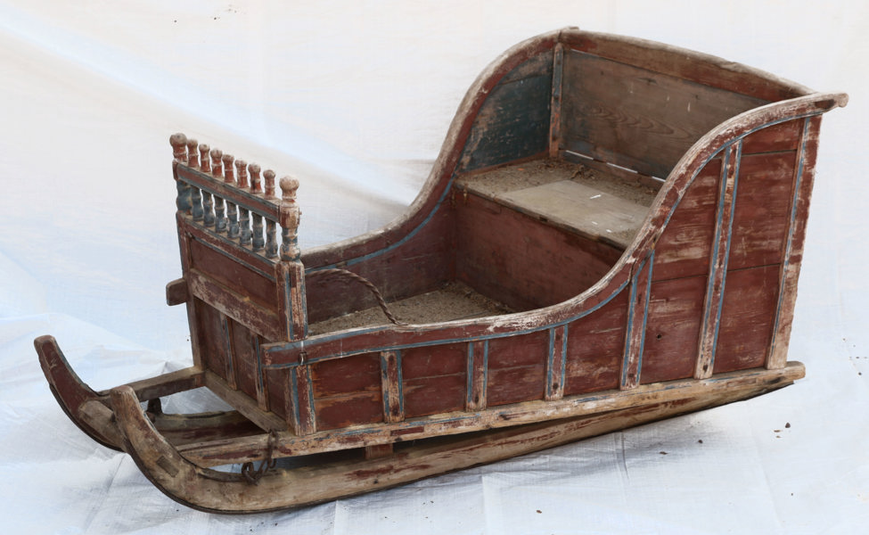 Släde, allmoge, daterad 1857