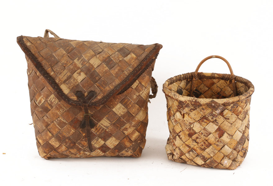 Näverarbeten 2st, 1800-tal