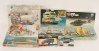 Byggsatser 9st, Revell, Airfix, m.m.