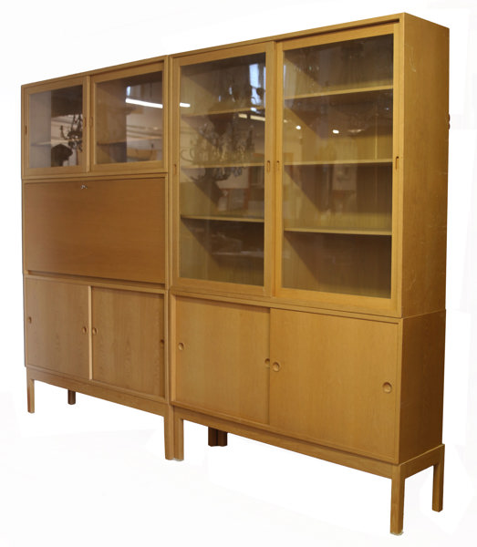 Bokhylla i två sektioner, Börge Mogensen, 1900-talets andra hälft