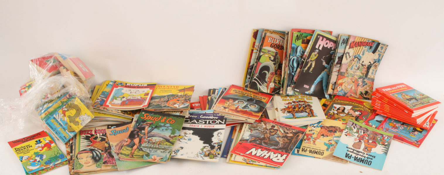 Parti serietidningar och pocketböcker, bl.a. 1960-tal