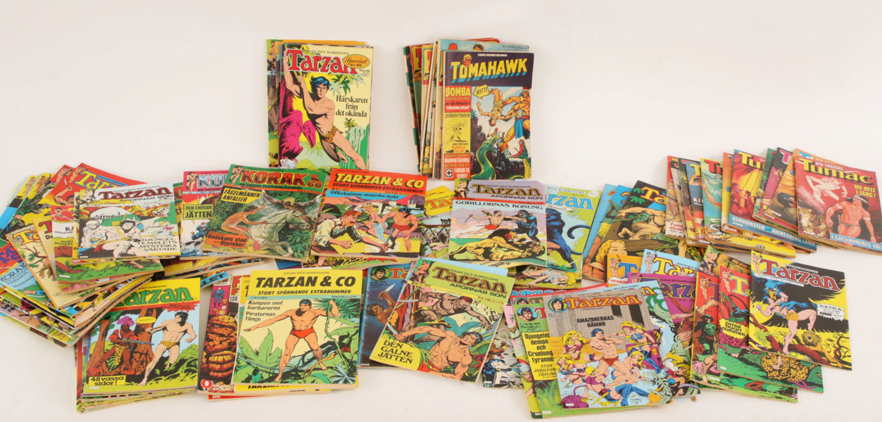 Parti serietidningar, Tarzan, Tumac, Tomahawk, m.m. 1960/70-tal