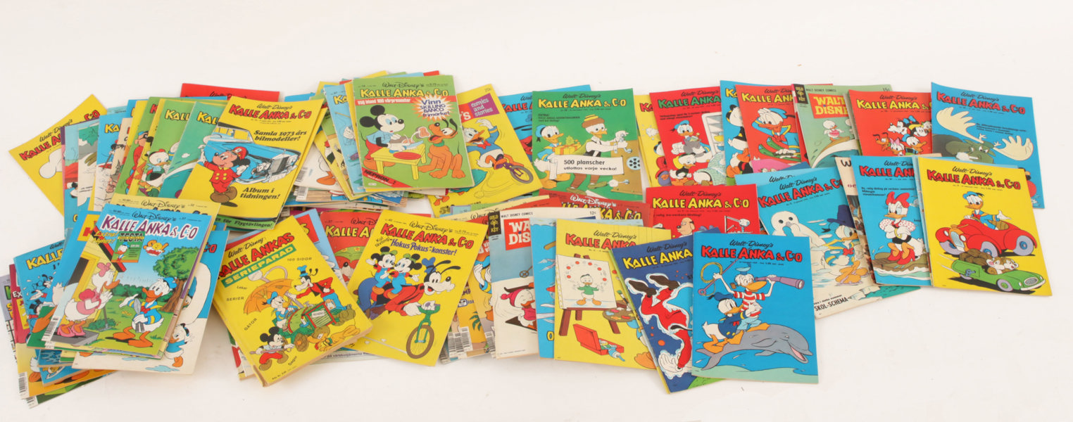 Parti serietidningar, Kalle Anka & co, mestadels 1960/70-tal