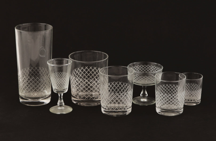 Glasservisdelar, 1900-talets andra hälft