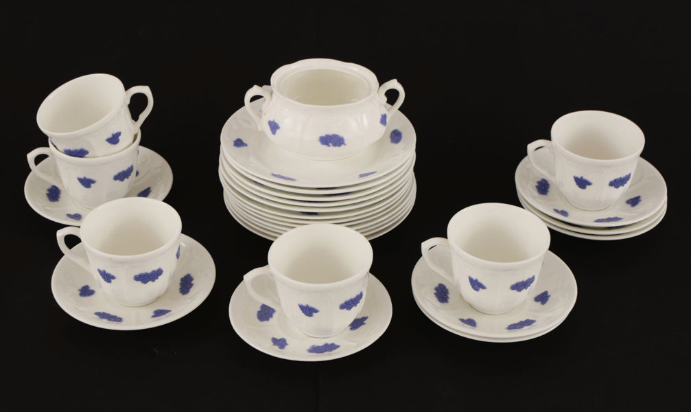 Kaffeservisdelar, "Blå blom", Gustavsberg