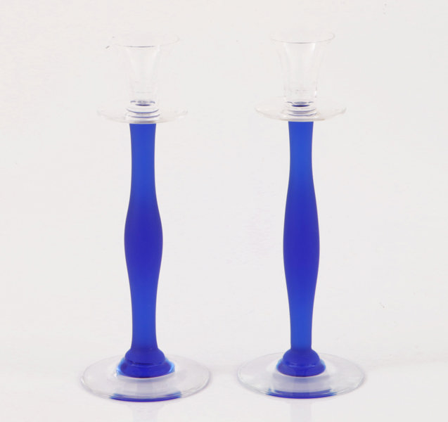 Ljusstakar ett par, "Celeste", Ann Nilsson för Orrefors