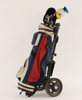 Golfbag med klubbor, mestadels Faldo