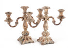 Kandelabrar ett par, rokokostil, 1900-tal