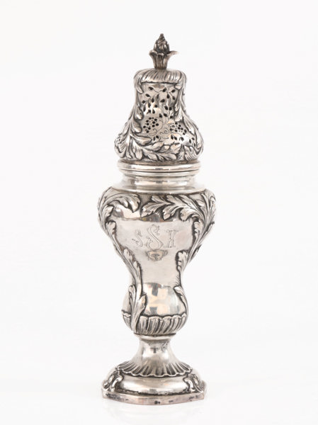 Sockerruska i silver, rokokostil, 1900-talets första hälft