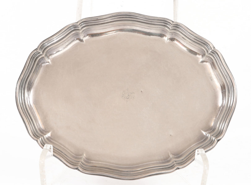 Bricka i silver, rokokostil, 1900-talets första hälft