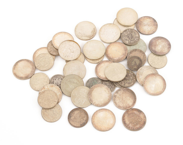 Parti svenska silvermynt