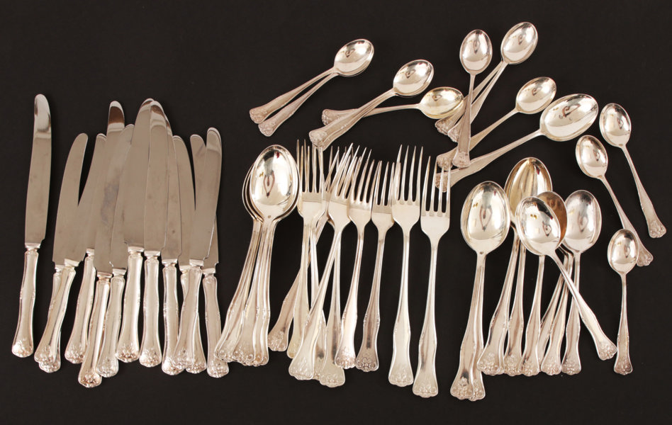 Bestickservisdelar 52st, nysilver