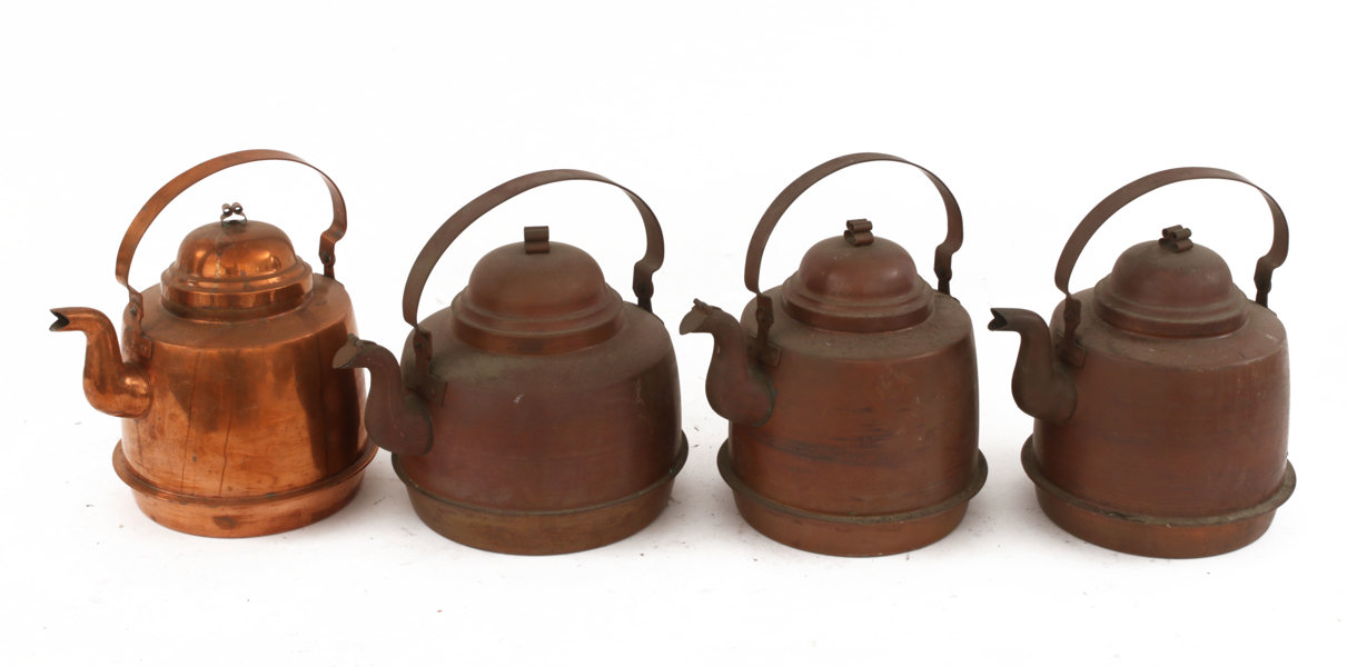 Kaffekannor 4st, 18/1900-tal