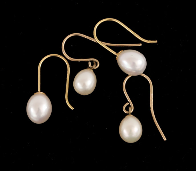 Örhängen 2 par, 9k