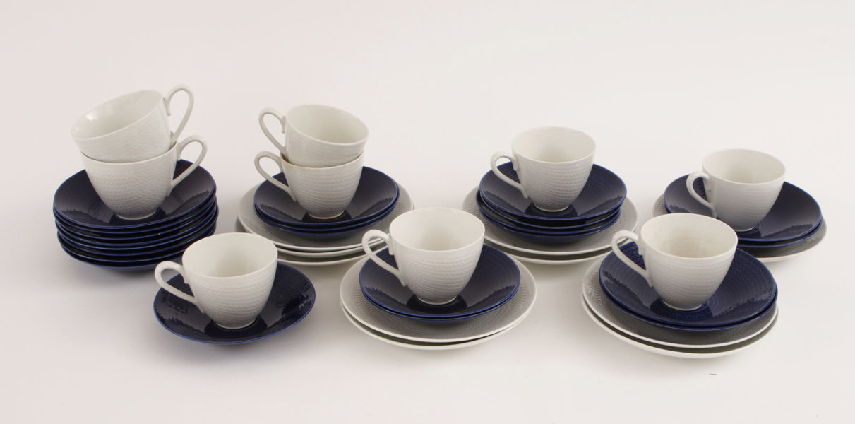 Te- och kaffeservisdelar, "Blå Eld", Hertha Bengtsson för Rörstrand