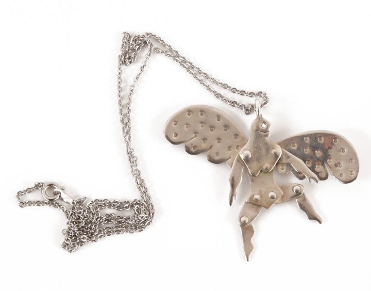 Halsband med hänge, sterlingsilver, Karin Ferner, Falun, 1992