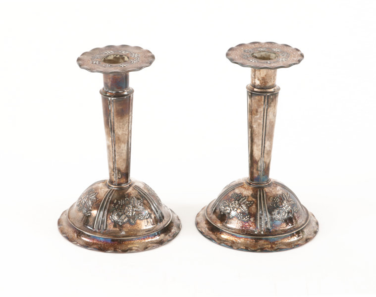 Ljusstakar ett par, silver, Tesi, 1956