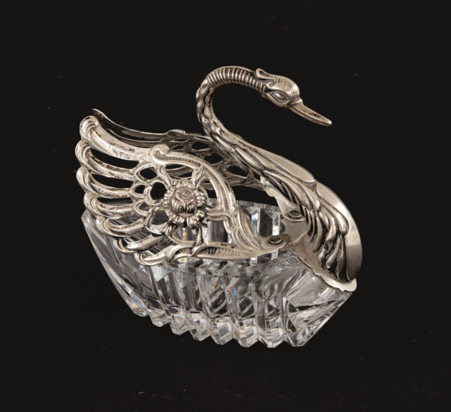 Saltkar i silver och glas, 1900-tal