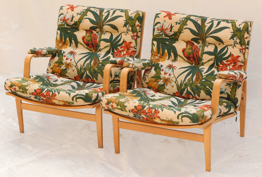 Fåtöljer ett par, "Ingrid", Bruno Mathsson för DUX