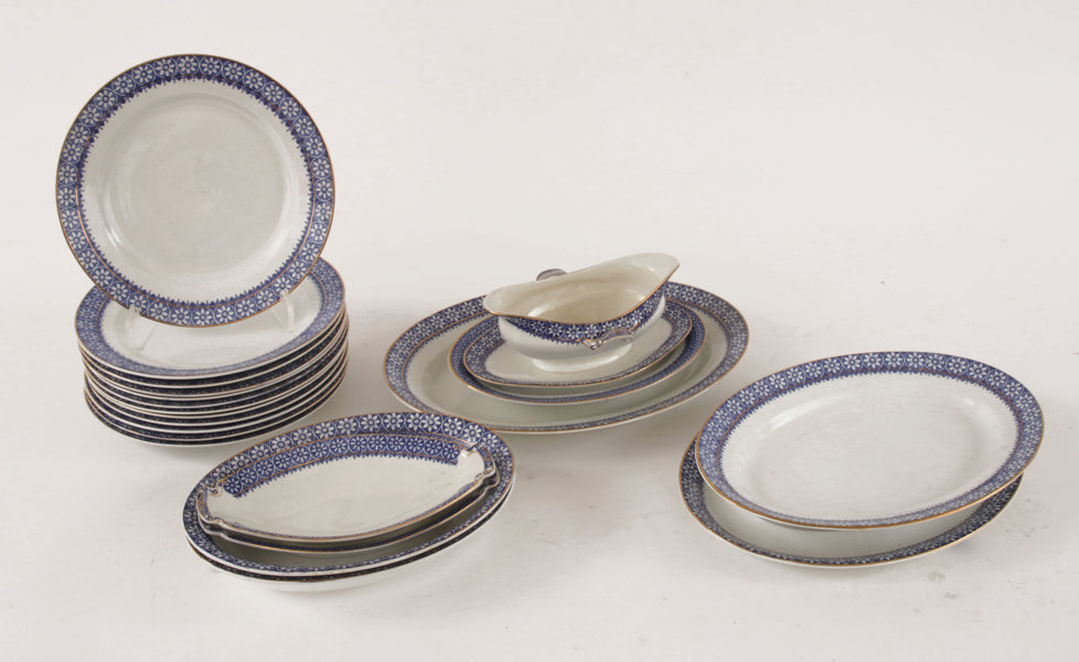 Matservisdelar, "Orient", Gustavsberg, tidigt 1900-tal