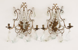 Ljuslampetter ett par, rokokostil, 1800-tal