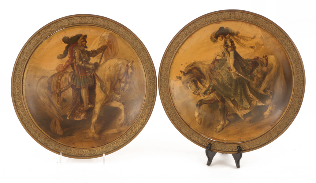 Dekorationsfat ett par, 1800-talets slut