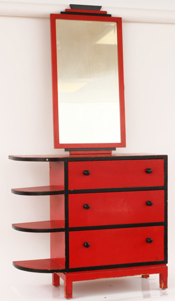 Byrå med spegel, art deco, 1930-tal