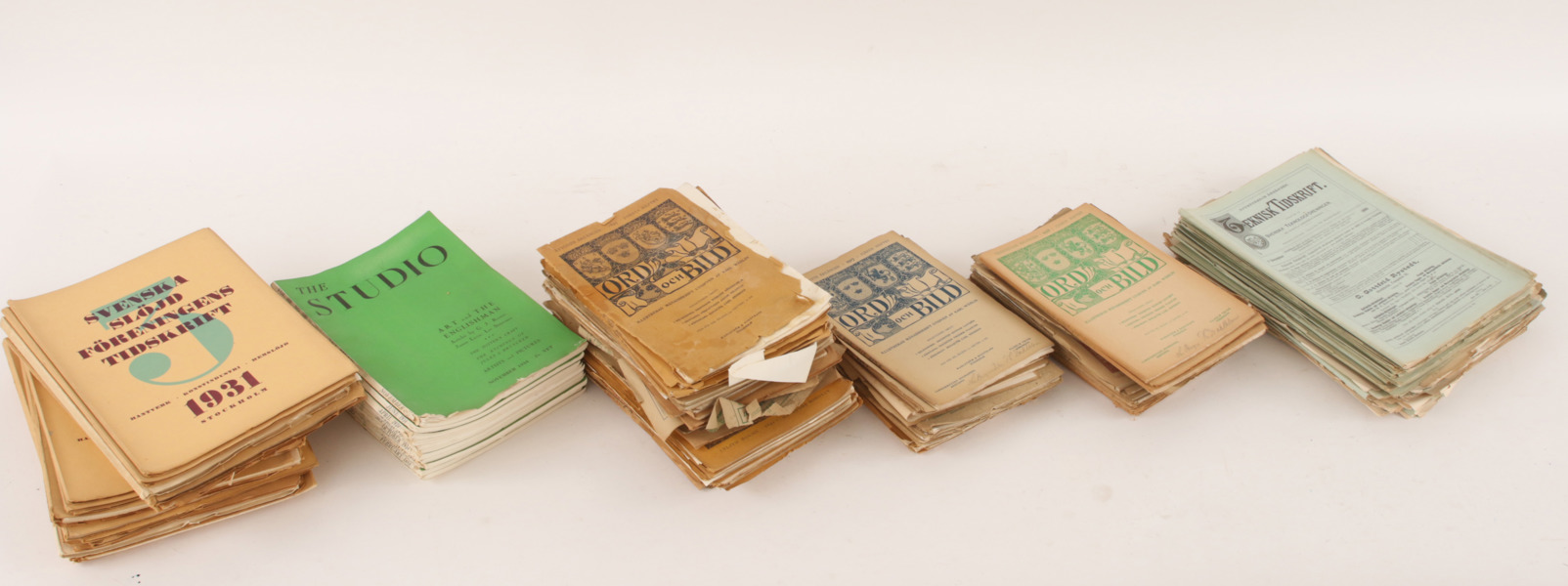 Parti häften, "Ord och bild", "The Studio", m.m.